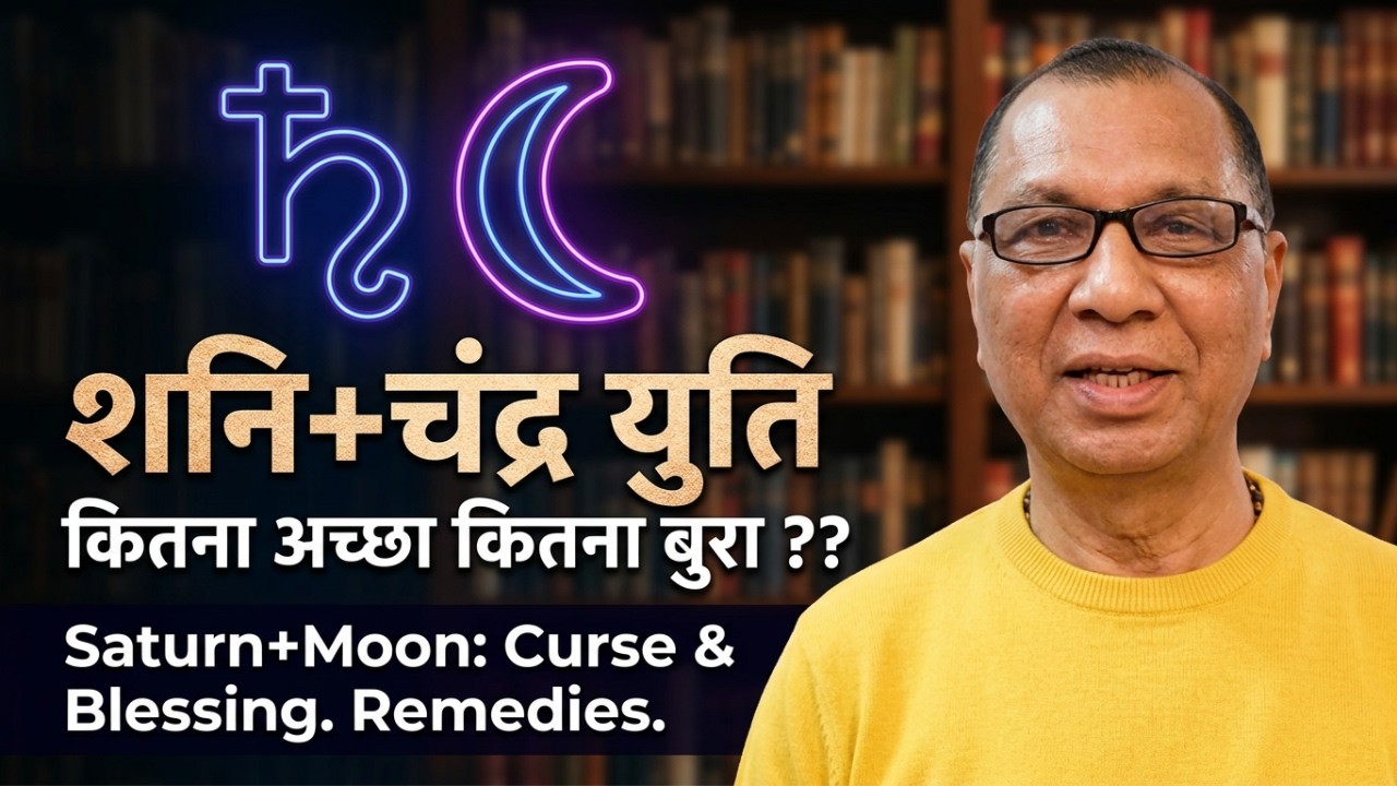 Shani-Chandra Yuti ! Bish Dosh! Kitna Kharab Kitna Achha? Saturn - Moon Conjunction. Good Or Bad.
