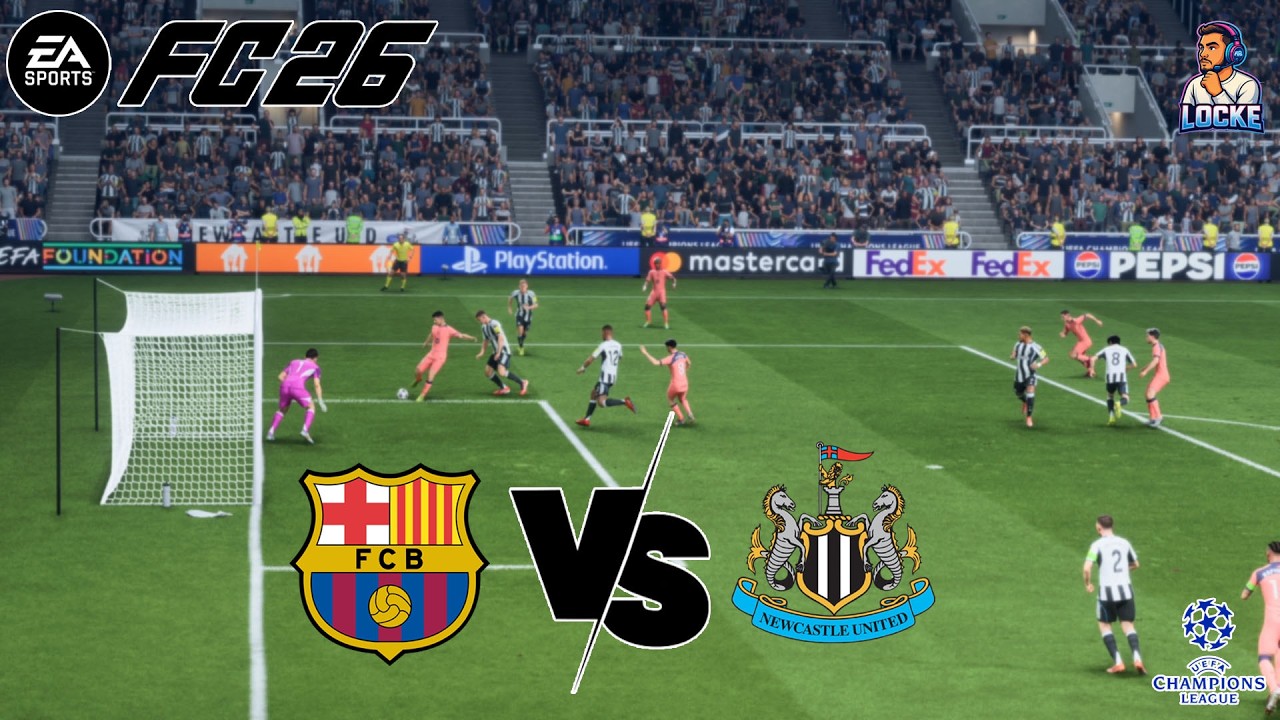 EA FC 26 | NEW CASTLE X BARCELONA | OITAVAS DE FINAL | JOGO DE IDA | CHAMPIONS LEAGUE