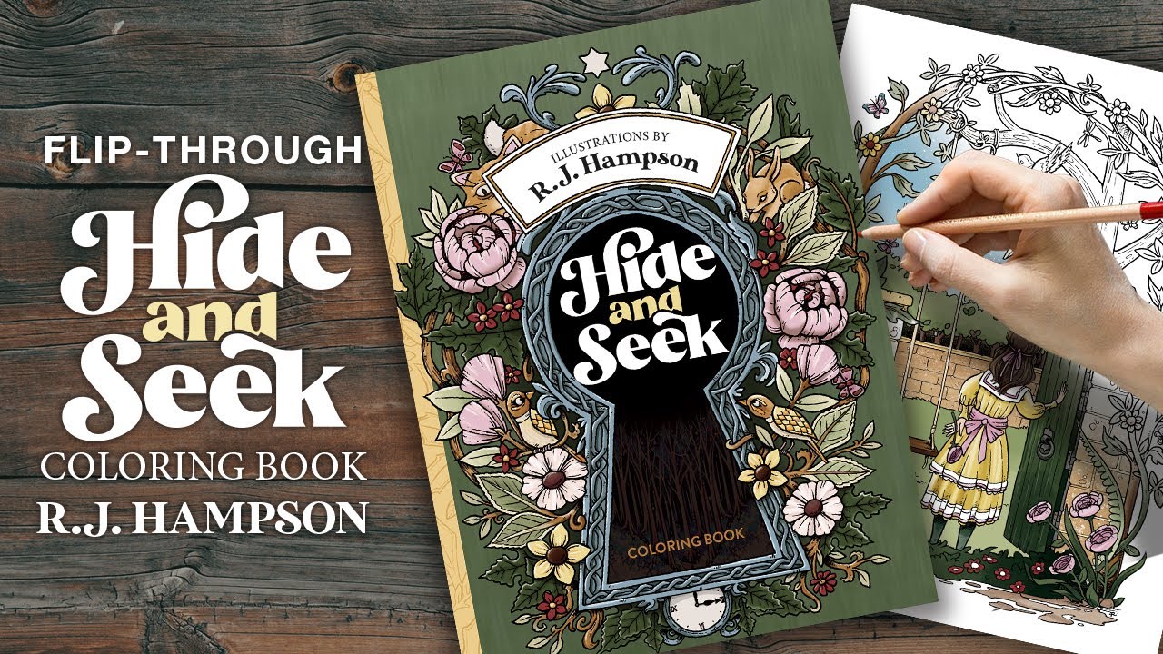 Hide and Seek Coloring Book Flip Through