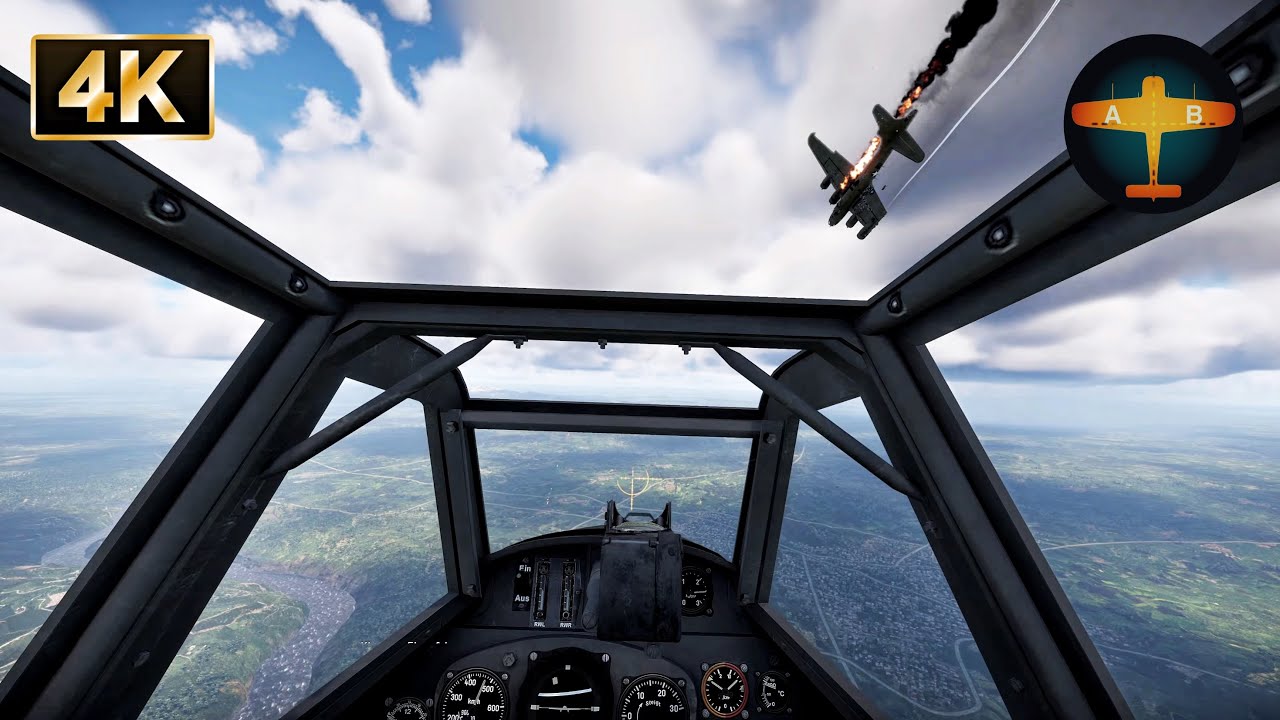 Bf 109 K-4 over foreign lands | Simulator Battle War Thunder