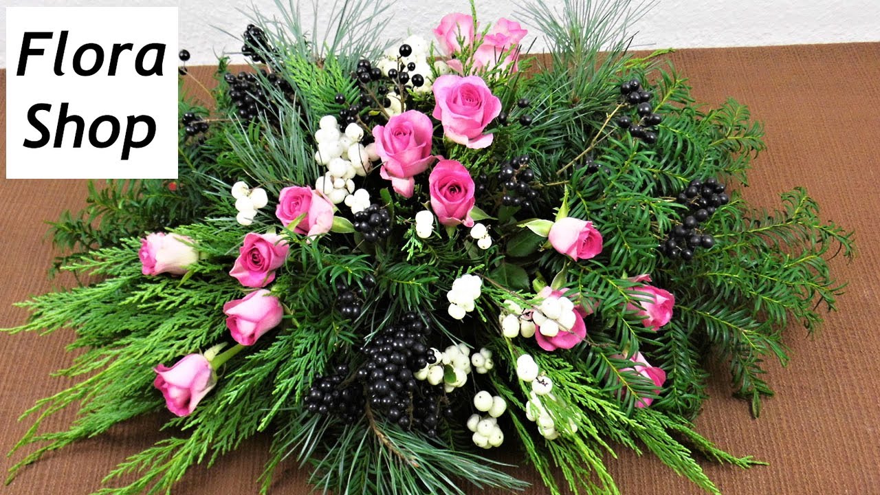 Trauerfloristik - Anleitung Grabgesteck für Allerheiligen, Allerseelen ❁ Deko Ideen mit Flora-Shop