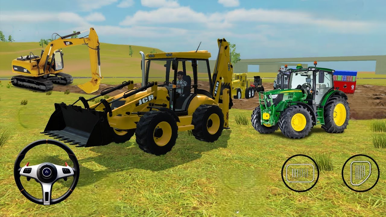 Drive JCB and Unloading Bori From Tractor in Game🔥