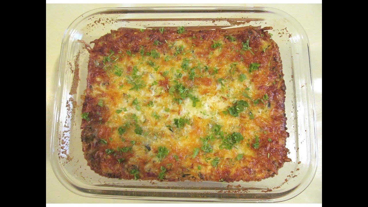 Gratin de courgettes, lardons, fromage/Запеканка из кабачков/Zucchini casserole/Budinca de dovlecei