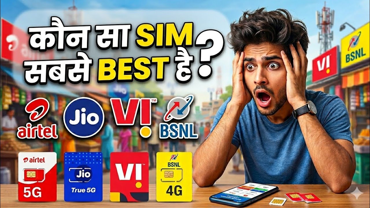 Best SIM For 2026? Jio vs Airtel vs Vi vs BSNL || Best Network & Recharge Plans 😱 New Offer