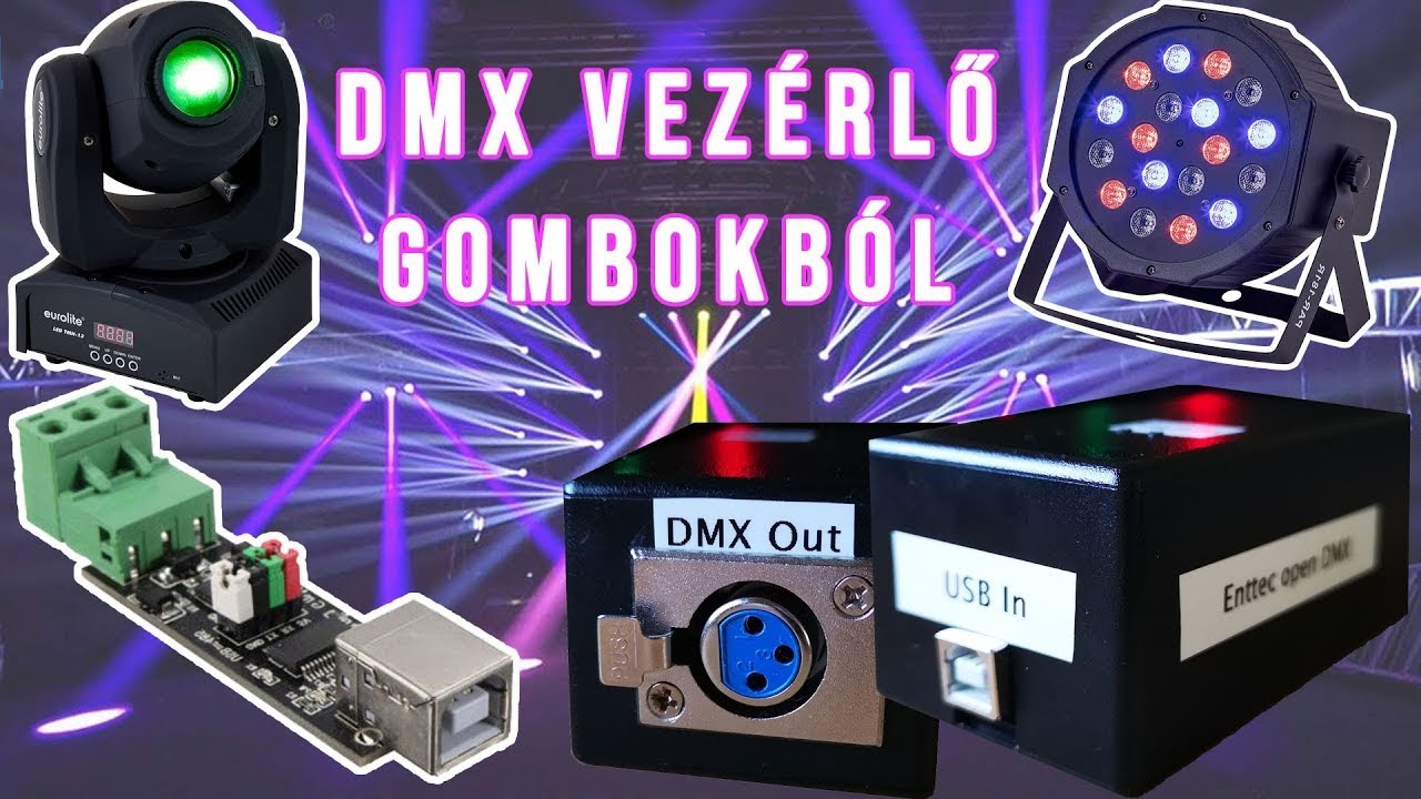 Dmx vezérlő gombokért / Homemade dmx controller