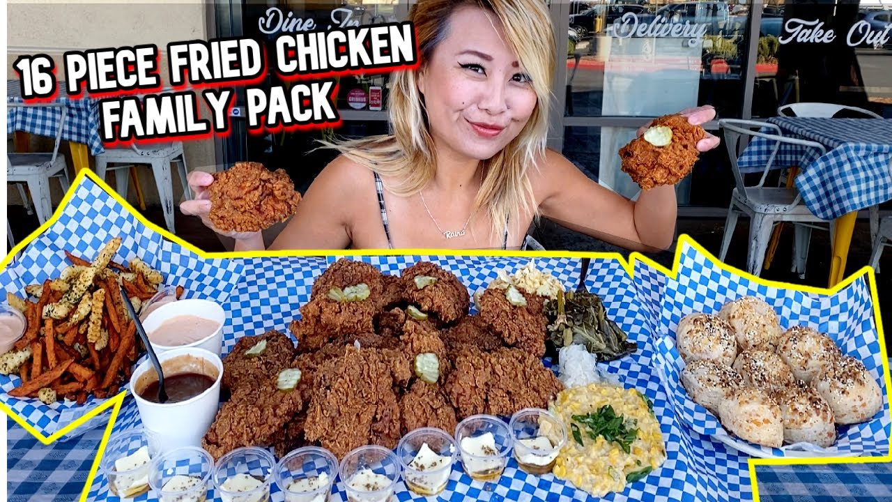 16 PIECES OF FRIED CHICKEN FAMILY PACK at Mama Bird Southern Food in Las Vegas!! 