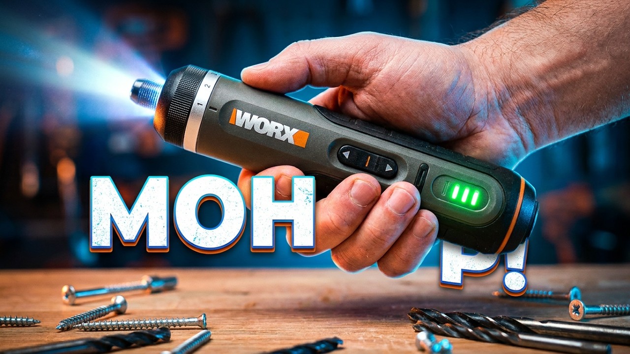 WORX WX242 – мощная аккумуляторная отвертка 3000 мА·час Обзор и тестирование