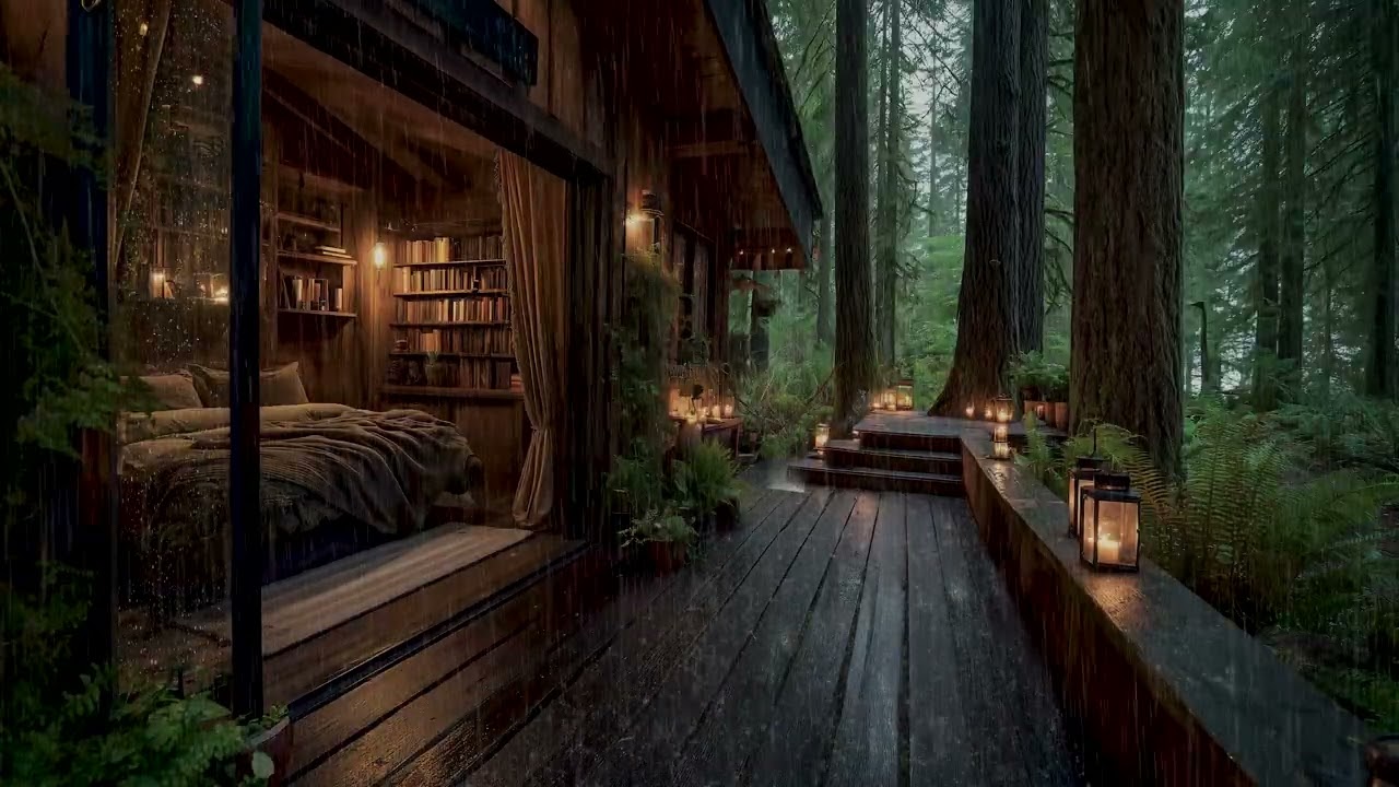 Forest Rain Sounds at Rainy Day 🌲 | Deep Sleep, Stress Relief & Relaxing Nature Ambience