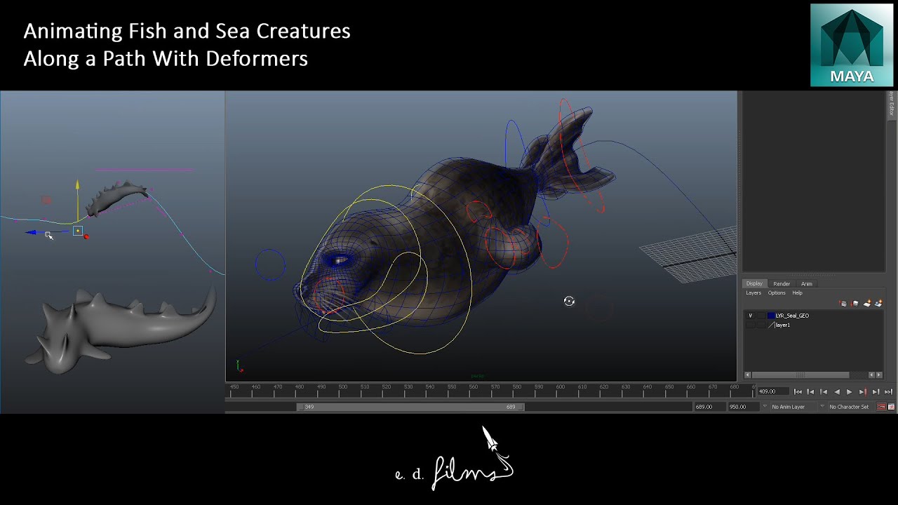 How To Animate Along a Path With Deformers Using Autodesk Maya | Animation Tutorial