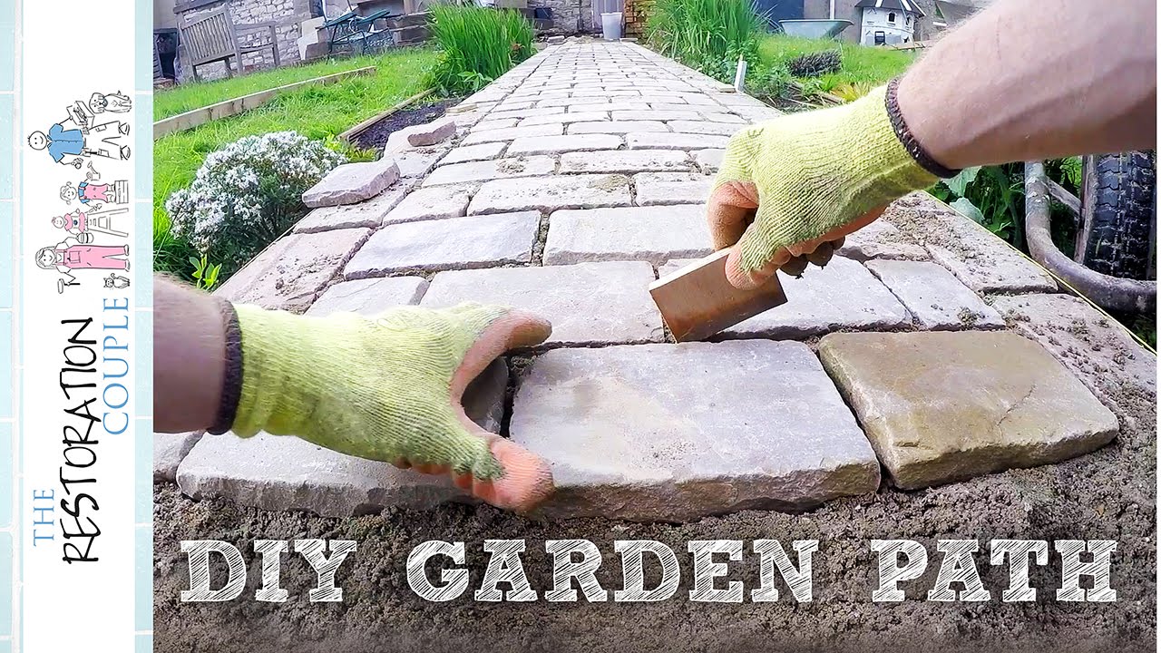 Building a Garden Path with Natural Stone Setts