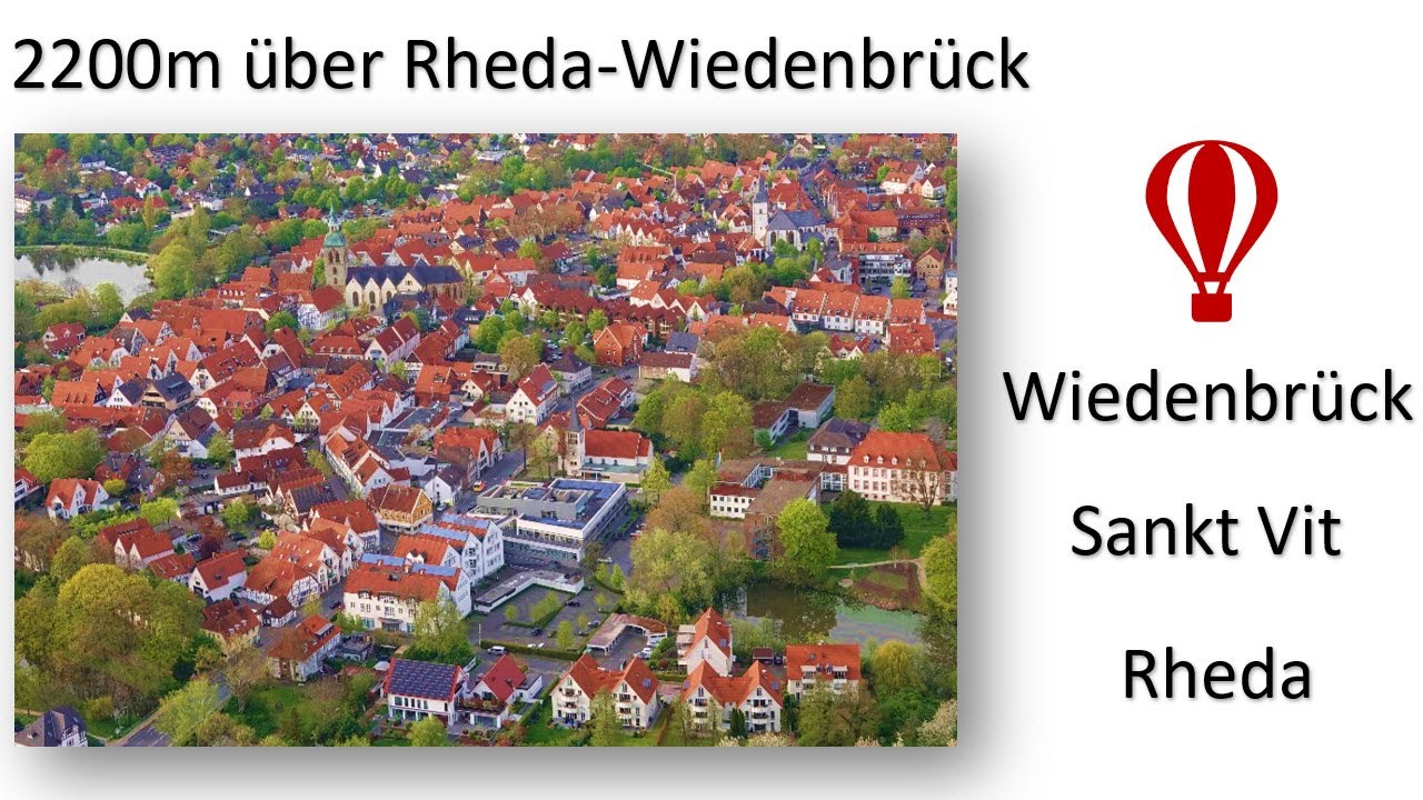 Ballonfahrt über Sankt Vit, Rheda und Wiedenbrück, St. Aegidius aus ca. 2200m Höhe  / Sony RX10 M4