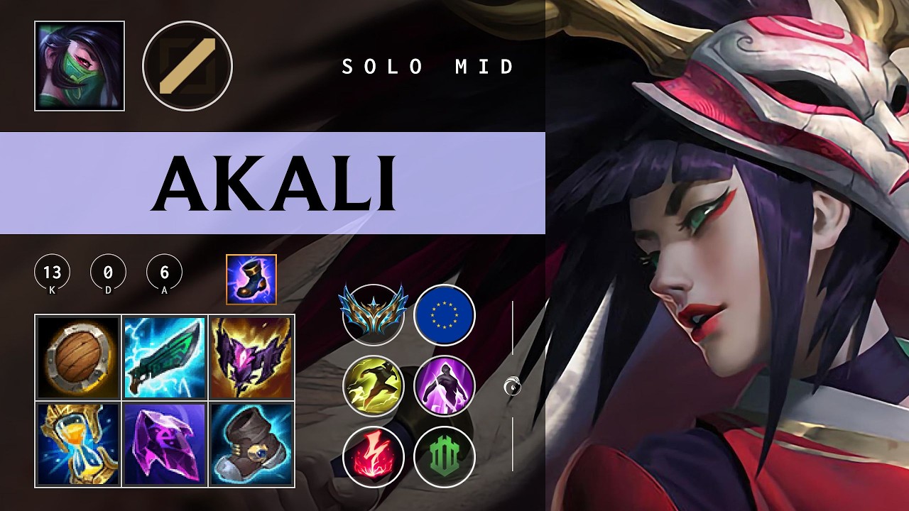 Akali Mid vs Syndra - EUW Challenger Patch 26.07