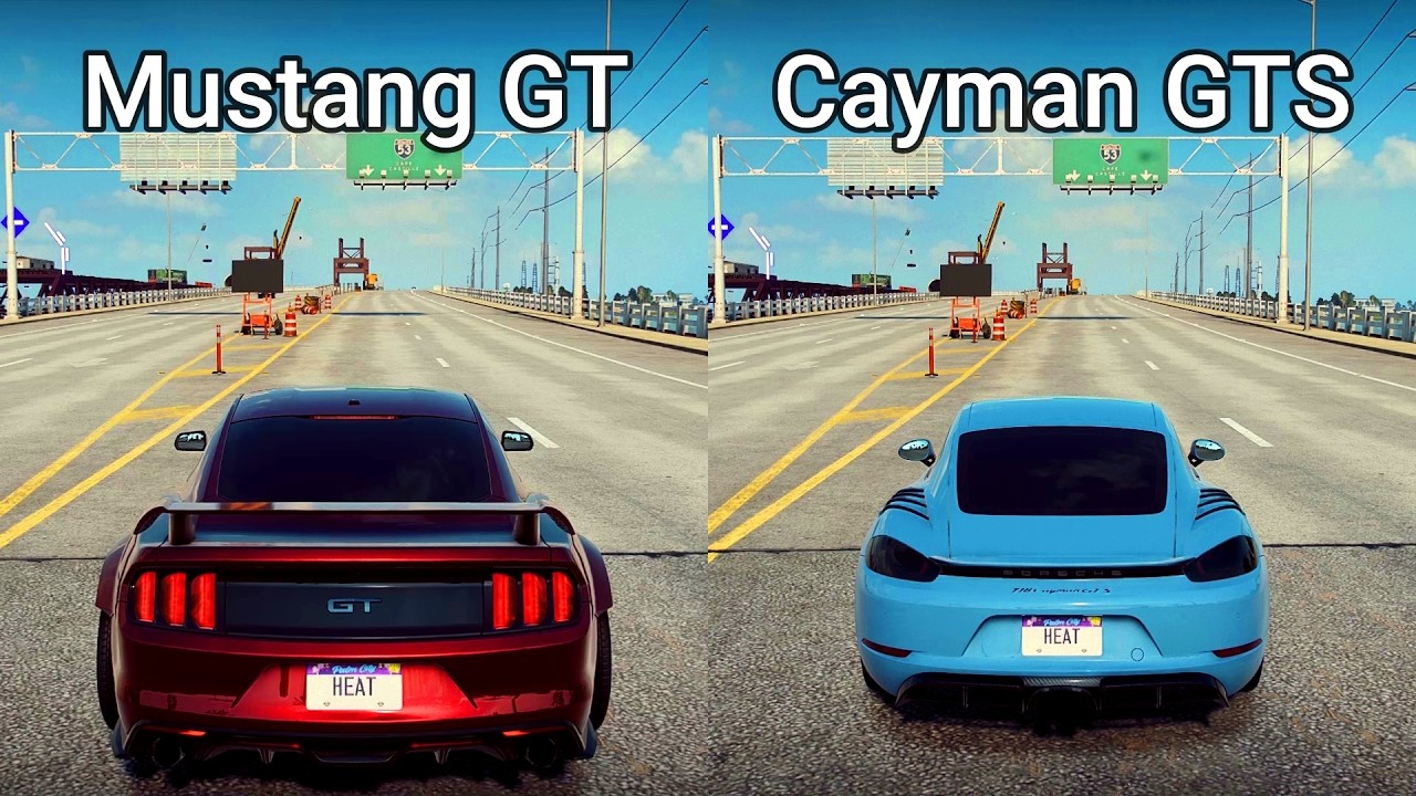 NFS Heat: Ford Mustang GT vs Porsche 718 Cayman GTS - Drag Race
