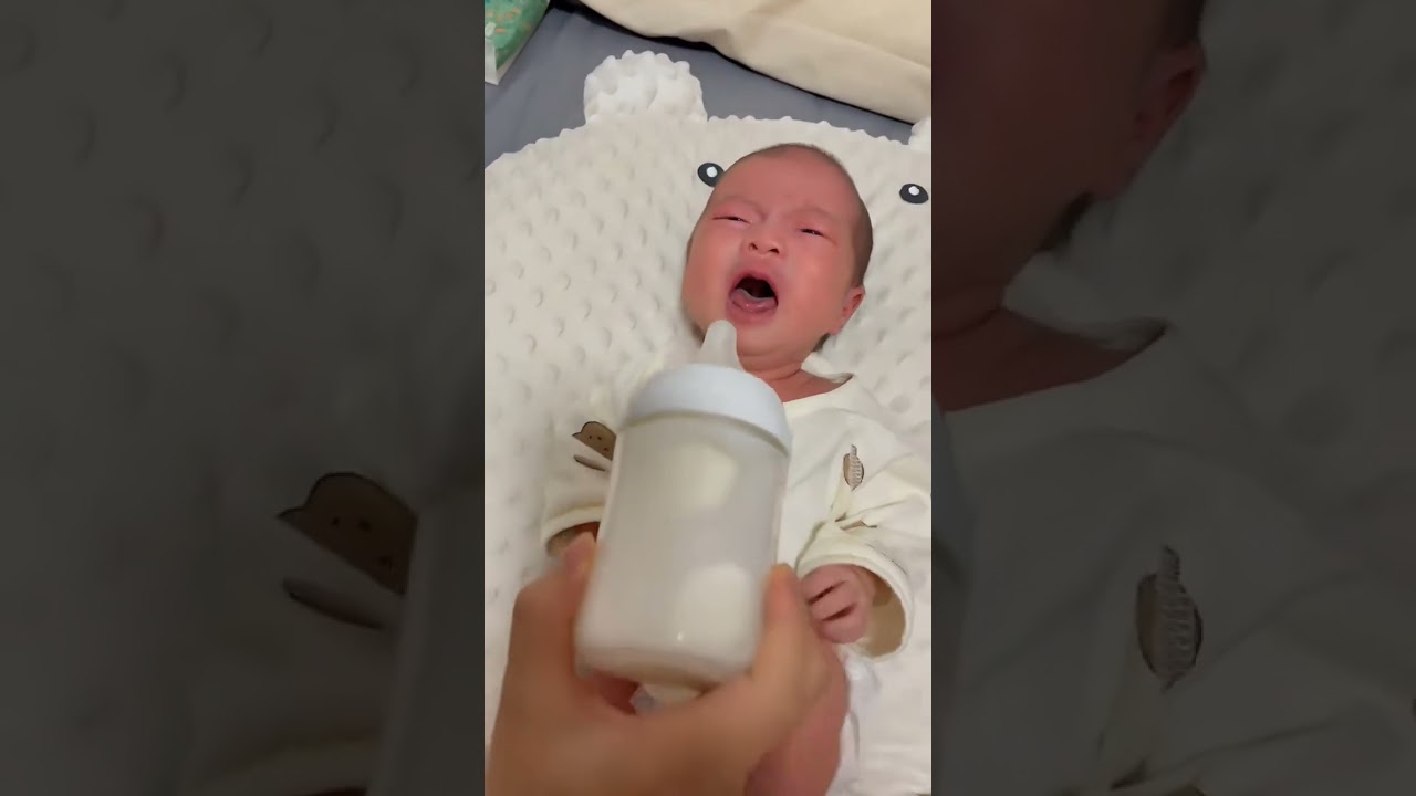 Cutest Baby Ever Drinking Milk 🍼 | Heart-Melting Moment #shorts #crying #baby