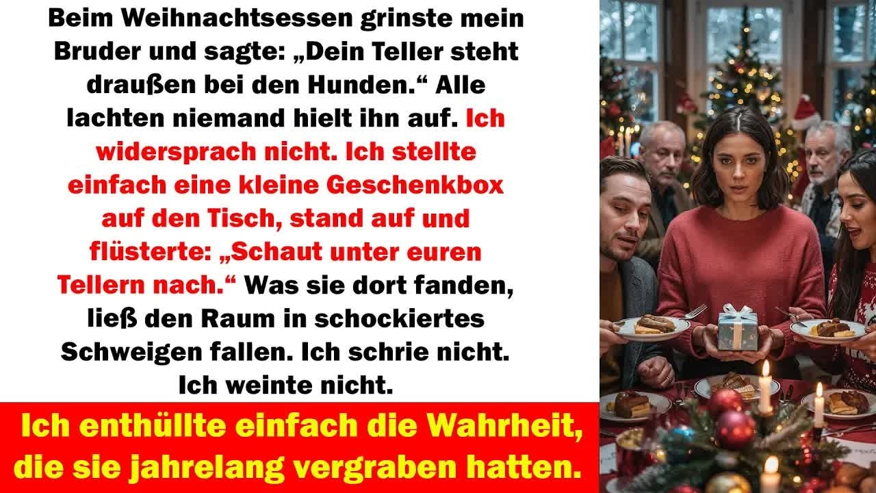 “Dein Teller steht draußen bei den Hunden,” sagte mein Bruder – bis ich das Geschenk aufdeckte