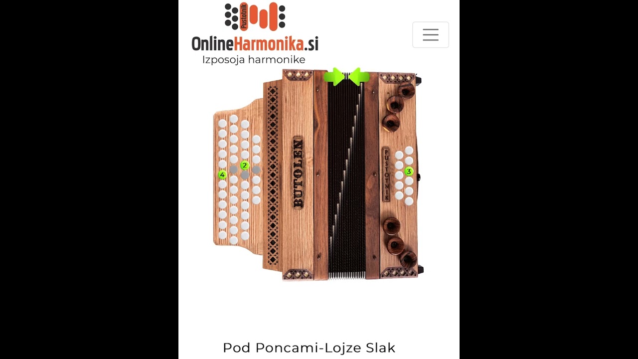 Pod Poncami Lojze Slak ONLINEHARMONIKA