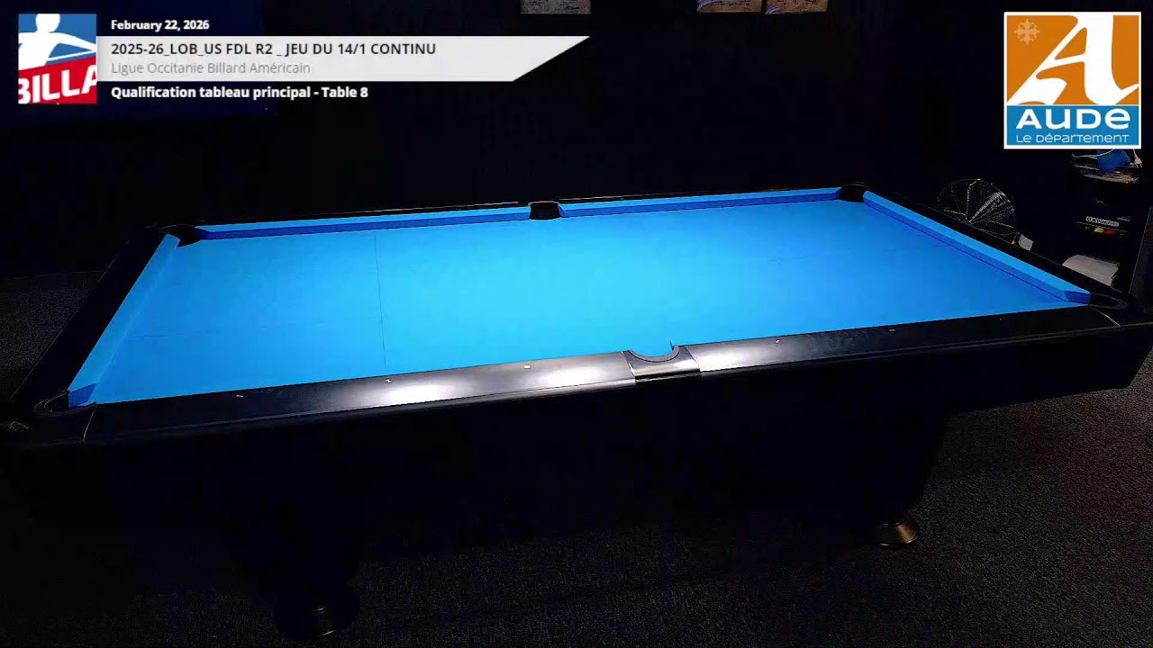 Billard Americain - TOURNOI TQ R1 + FDL R2 2026 - Jeu du 14.1