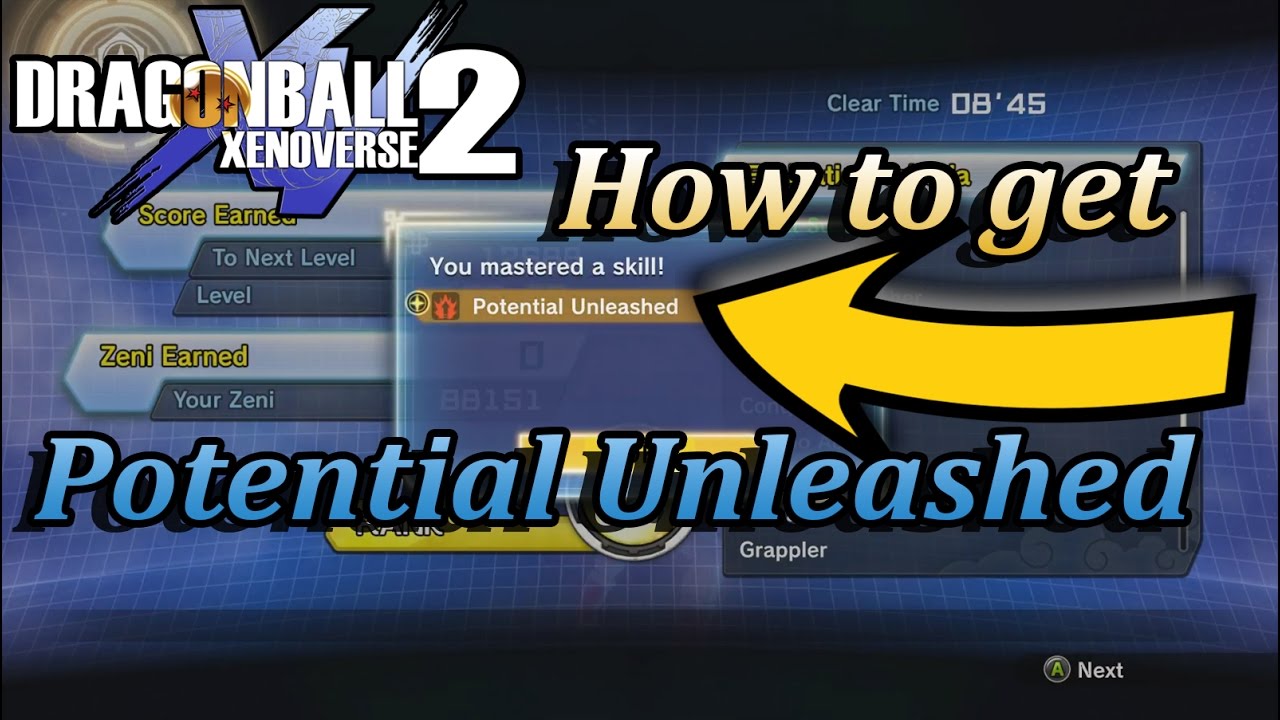 Dragonball Xenoverse 2 How to get Potential Unleash & Z Rank Tests