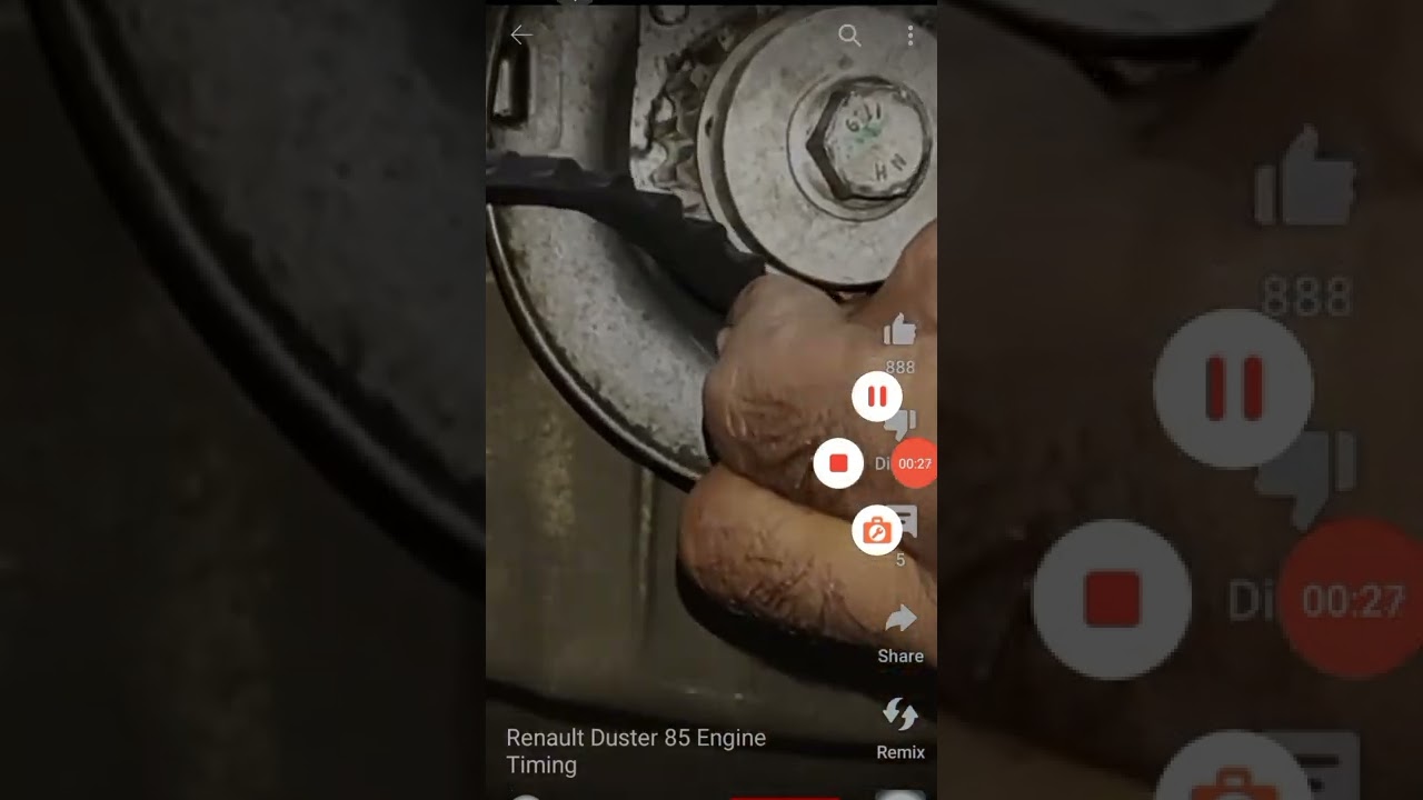 Renault duster 85 Engine timing mark