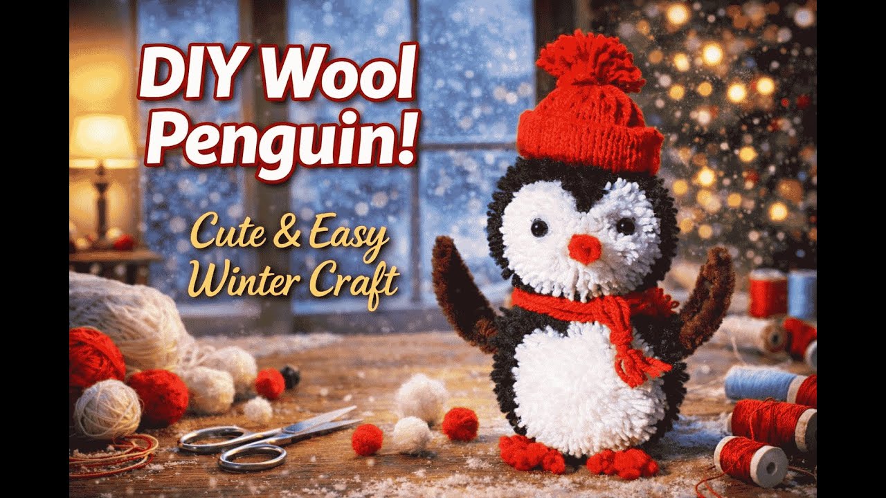 DIY Wool Penguin | Cute & Easy Winter Craft Idea 