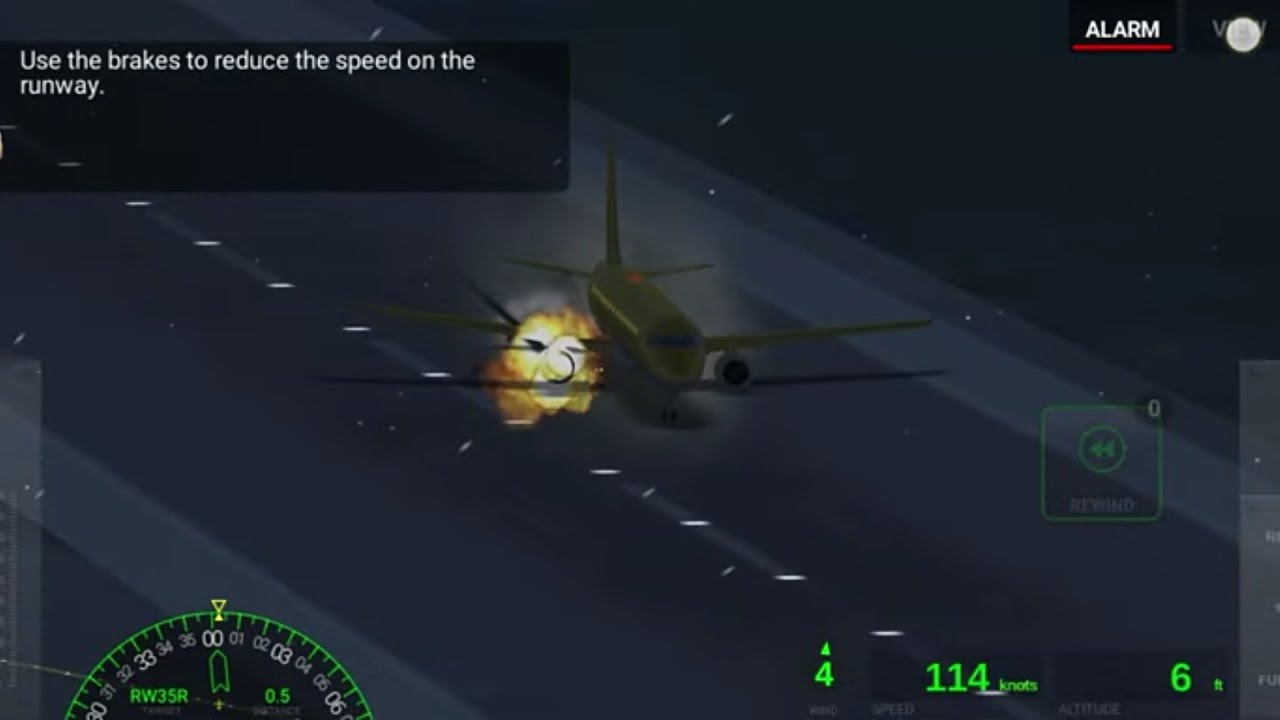 Fire on engine (flight simulator) Aviation gaming video