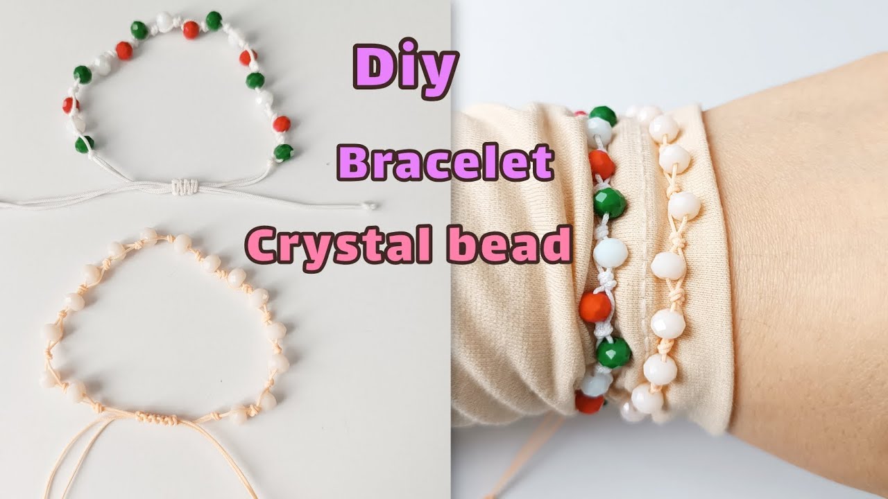 Easy Tutorial: Thread Bracelet with Crystal Beads