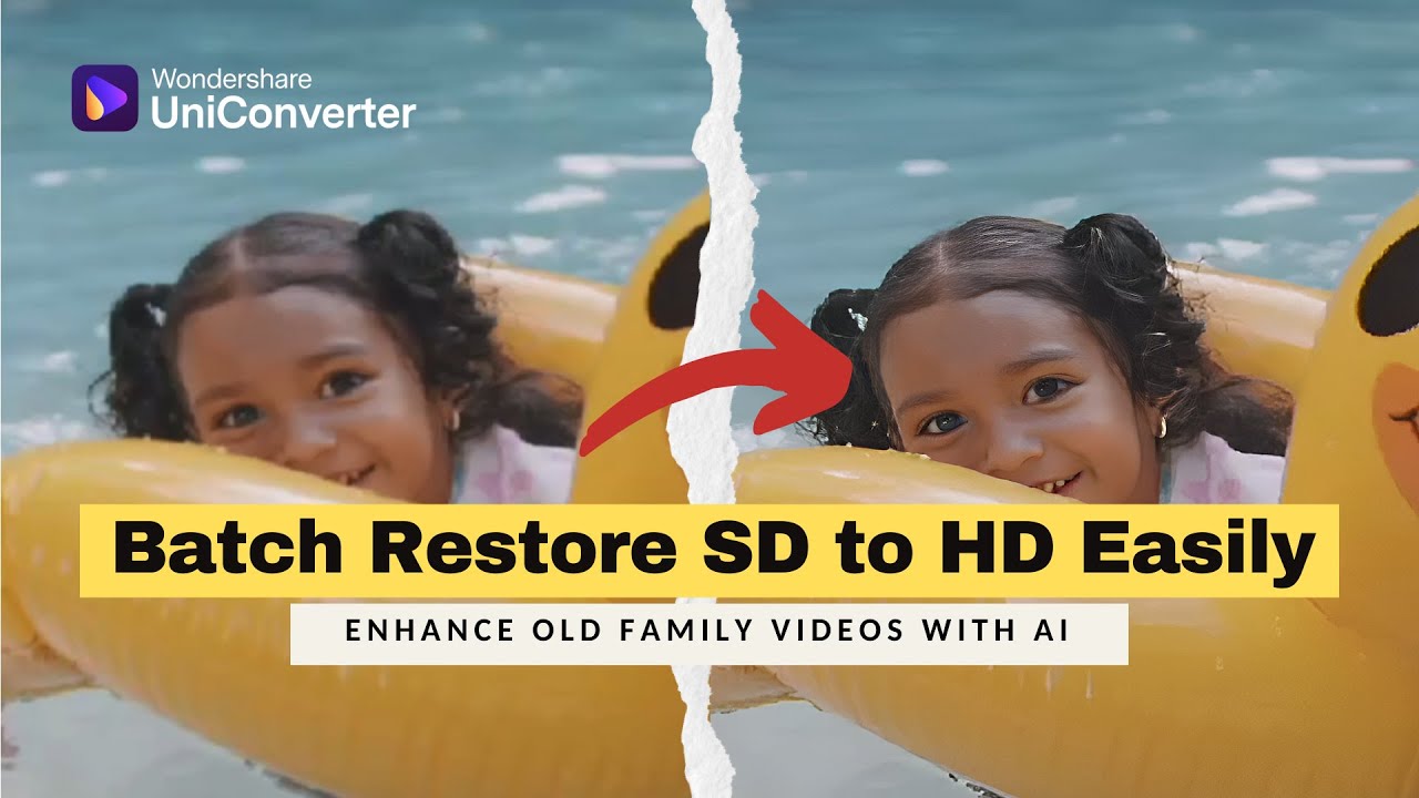 Enhance Old Family Videos with AI | Batch Restore SD to HD Easily!