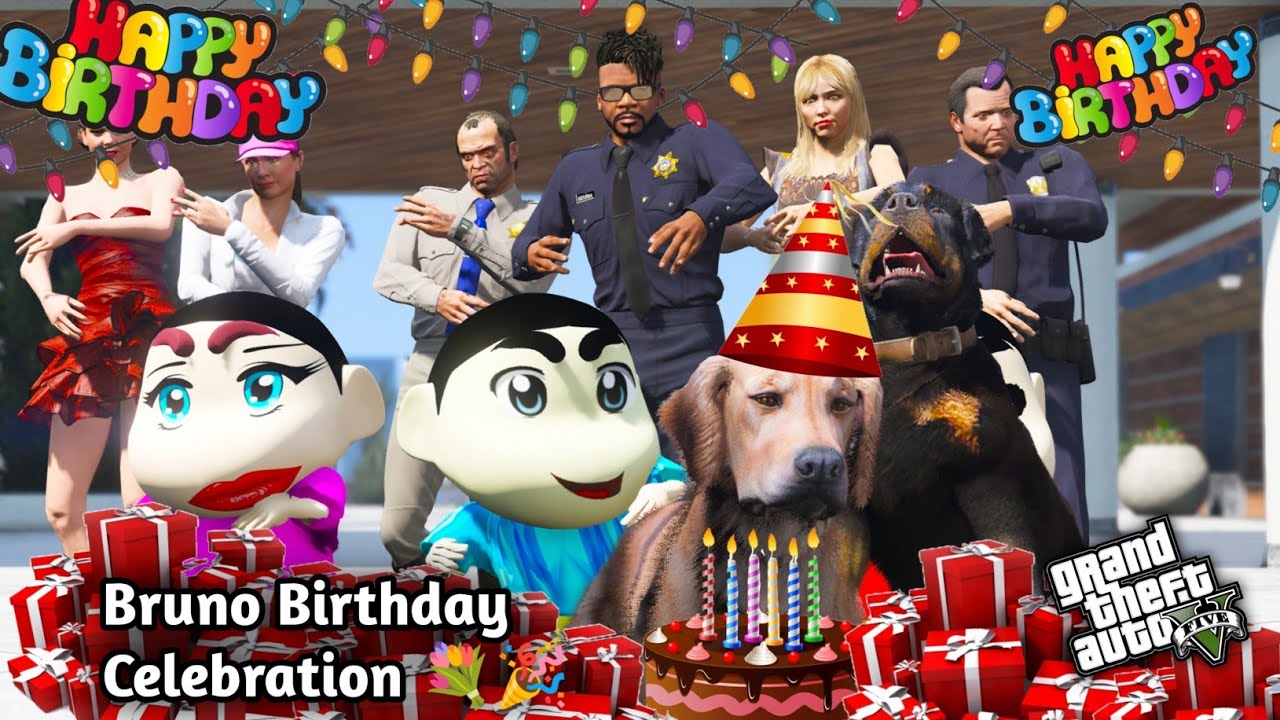 GTA 5: Franklin Family Celebration Of Bruno's Birthday 🥳🎂 Chop Left House With Jealousy 🥲Ps Gamester