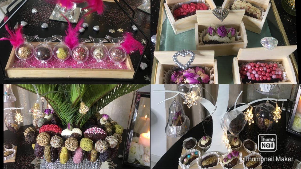 تمر معمر بثلات حشوات 👌💕خمس طرق راقية لتقديم التمر💖datte farcie