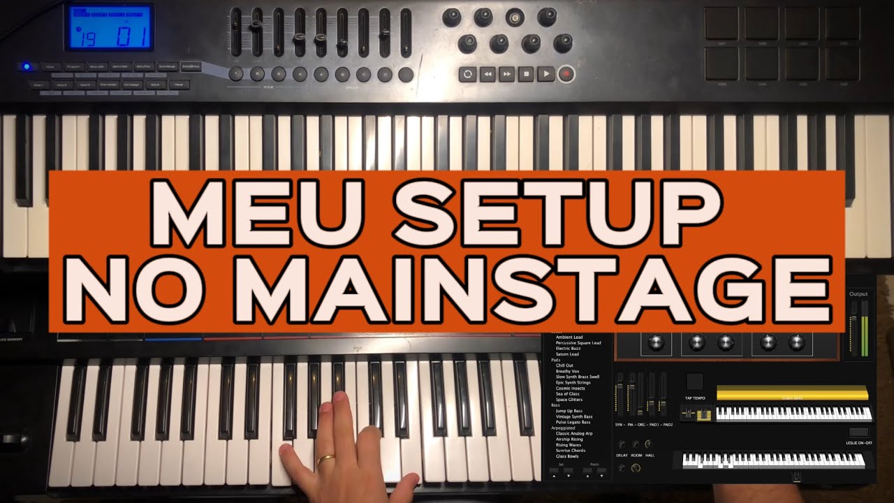 Meu SETUP no MAINSTAGE (2 teclados) #mainstage #setup
