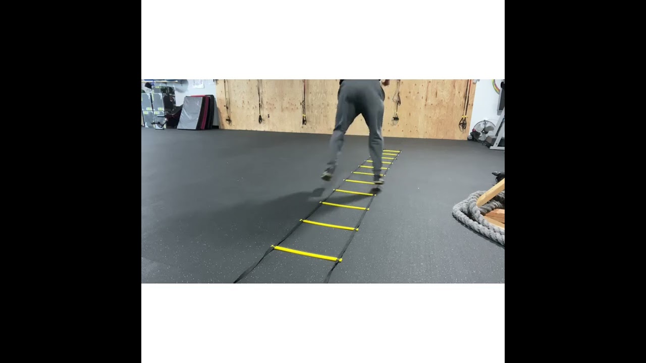 Agility Ladder Single Leg Hop Scotch Drill