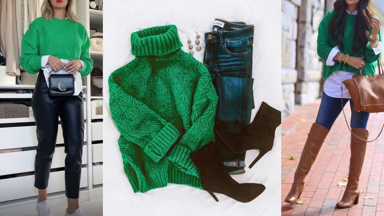 JERSEY VERDE PARA INVIERNO 2022/2023🎀GREEN JERSEY FOR WINTER 2022/2023✨MODA INVIERNO 2022/2023