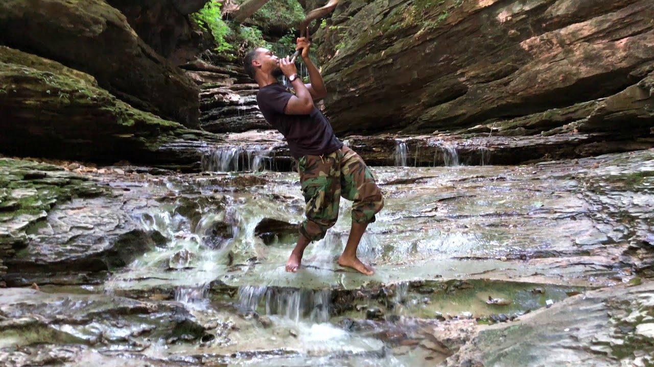 BLOWING THE SHOFAR AT THE WATER FALL