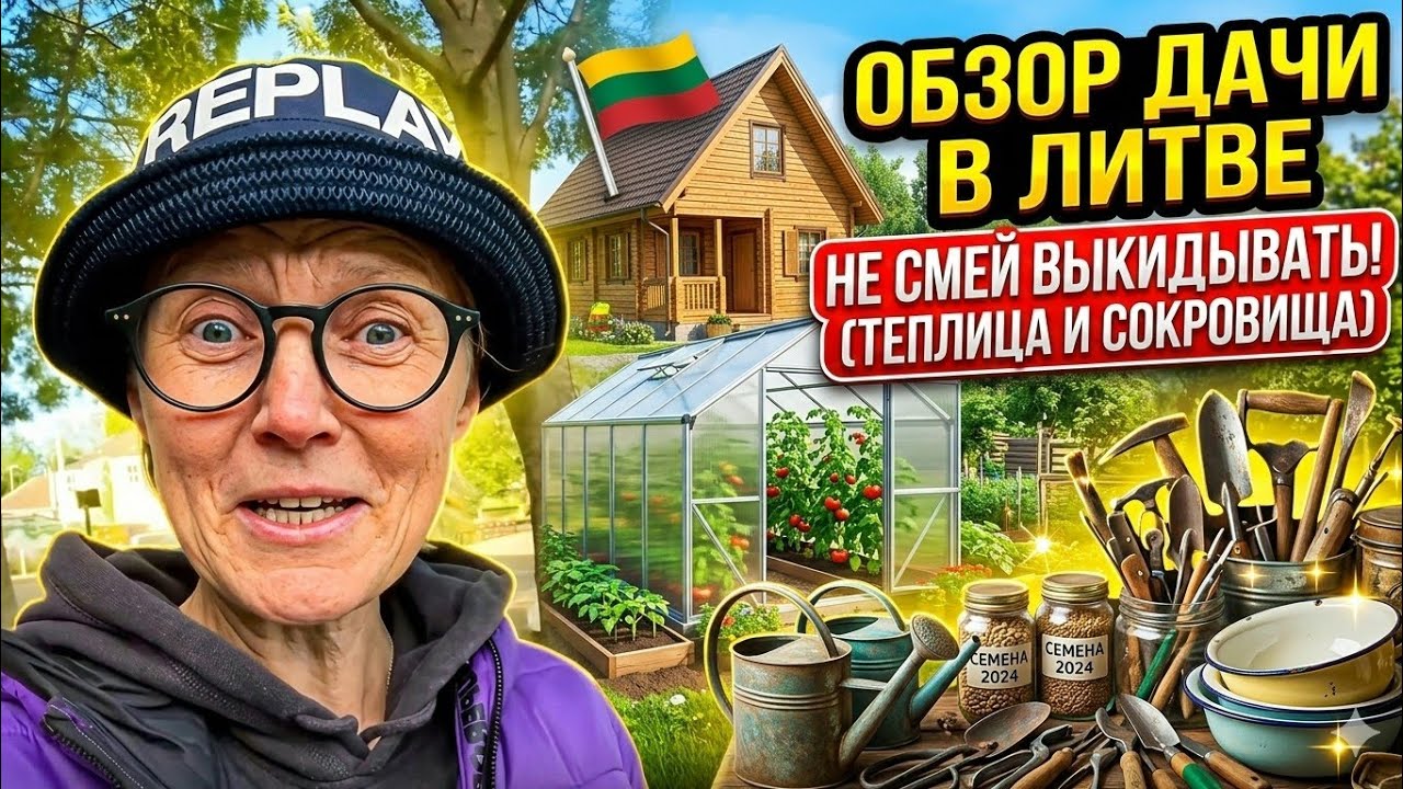 Дача в ЛИТВЕ 2026: Нашла СОКРОВИЩА в ТЕПЛИЦЕ! (Не смей выбрасывать!) 