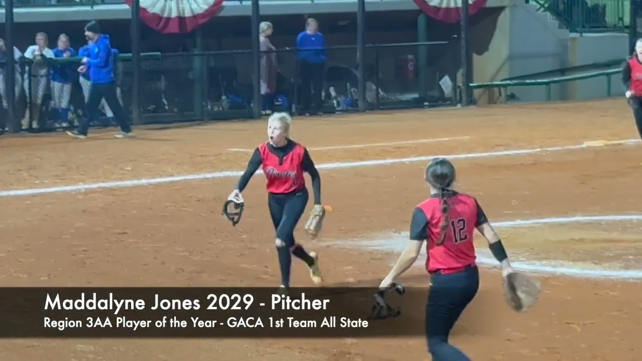 Maddalyne Jones 2029 - Pitcher - 25/26- Region 3AA Player of the Year - GACA 1st Team All State