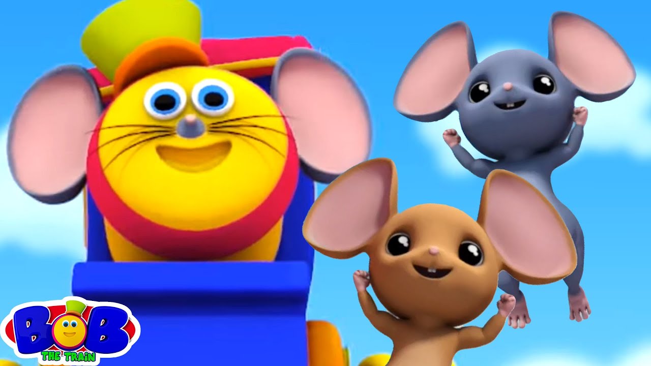 Three Blind Mice, Fun for Kids, Nursery Rhymes And Cartoon Videos by Bob The Train