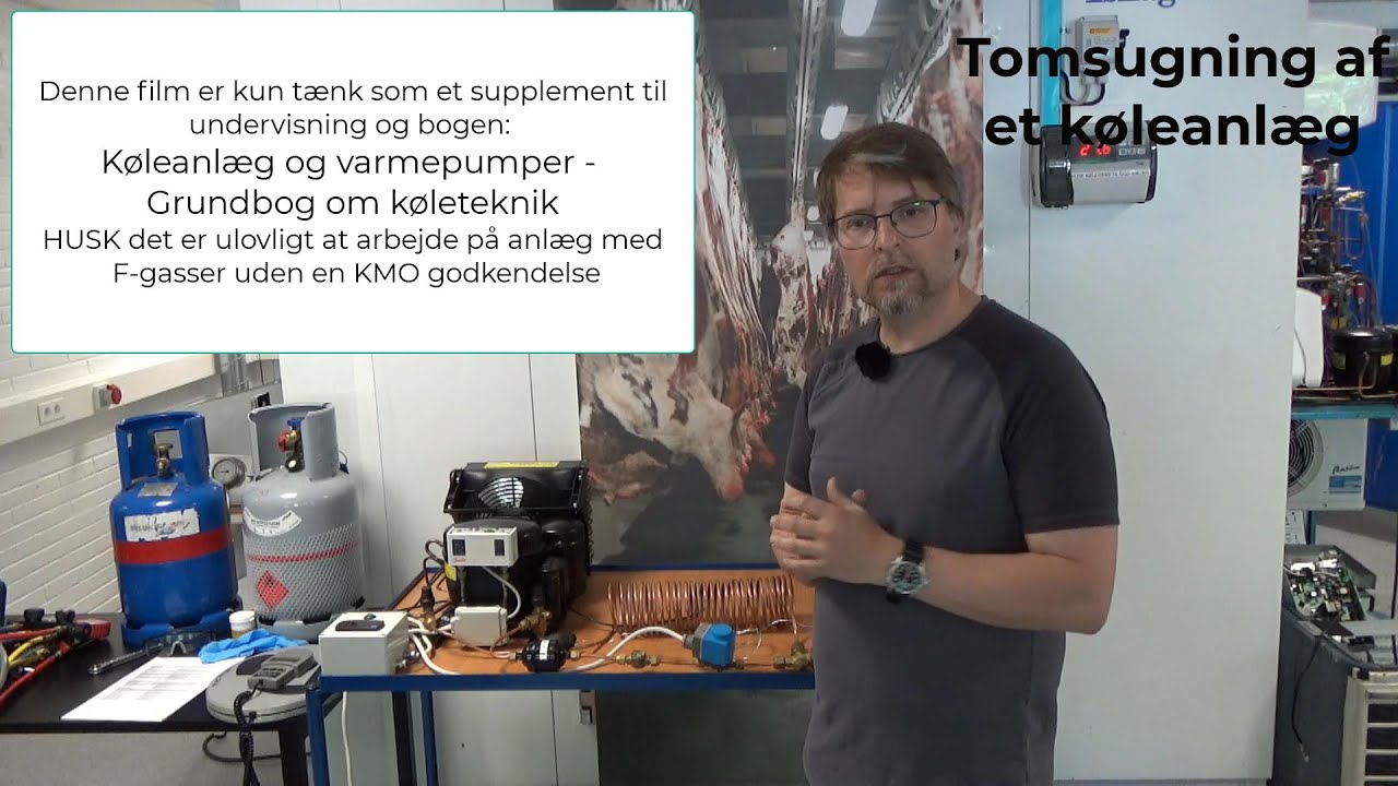 Tomsugning af et køleanlæg med R134a