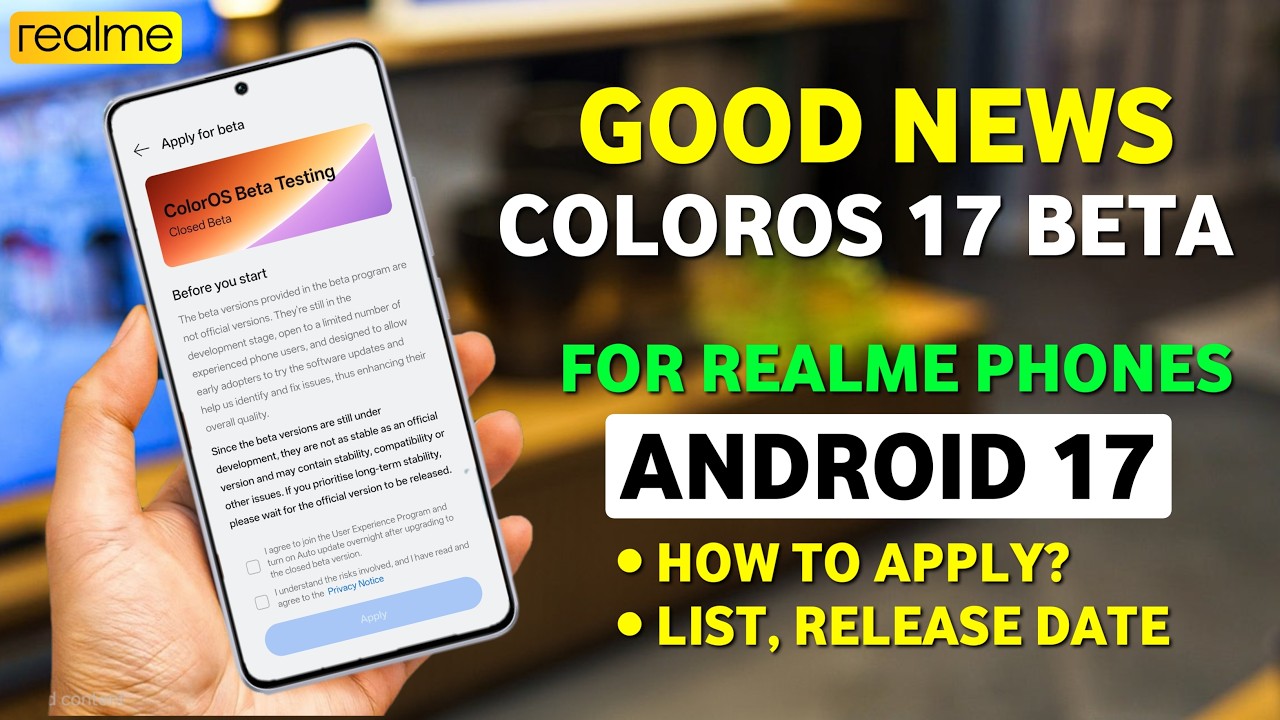 Finally ColorOS 17 Beta Update Start for Realme Phones🔥 Android 15 List & Release Date