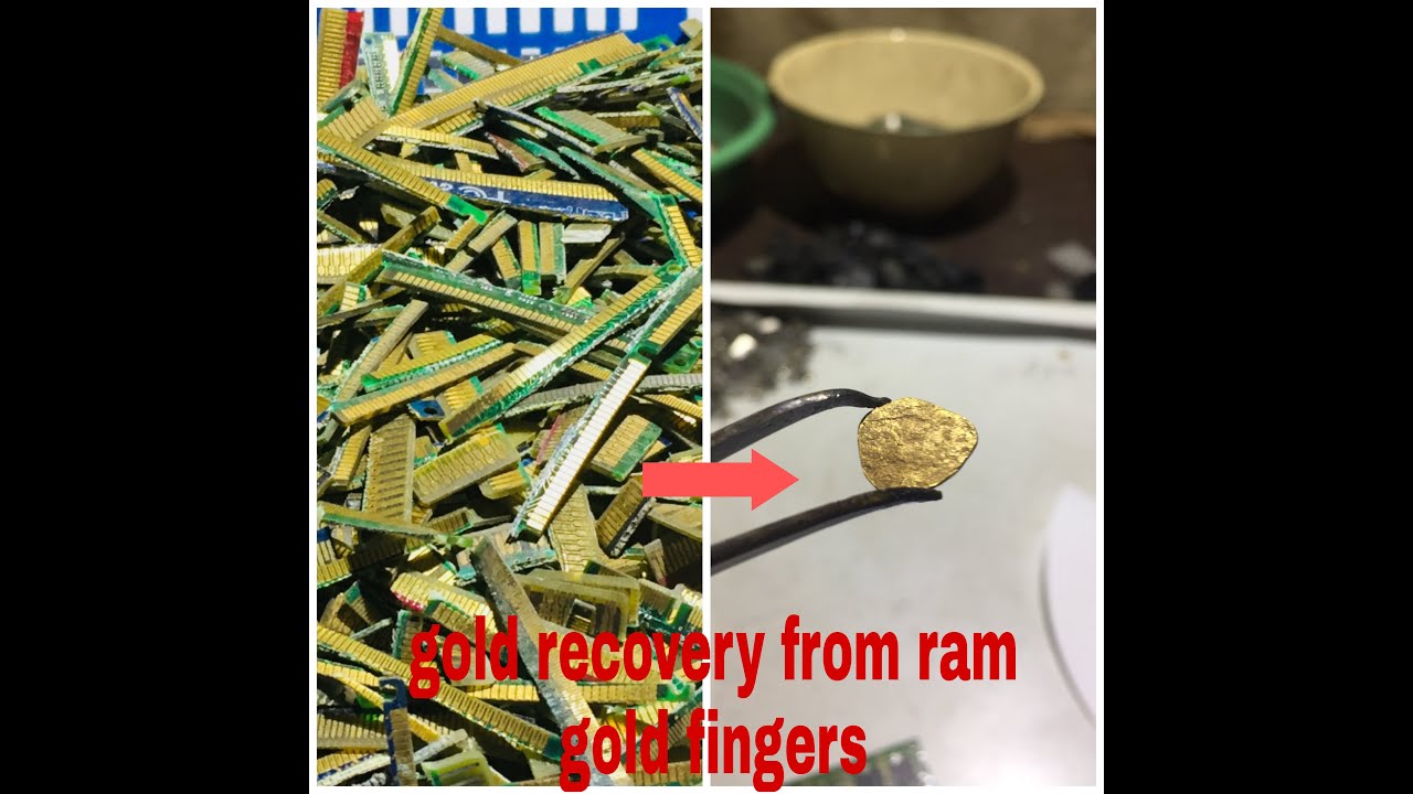 gold recovery from ram gold fingers experiment