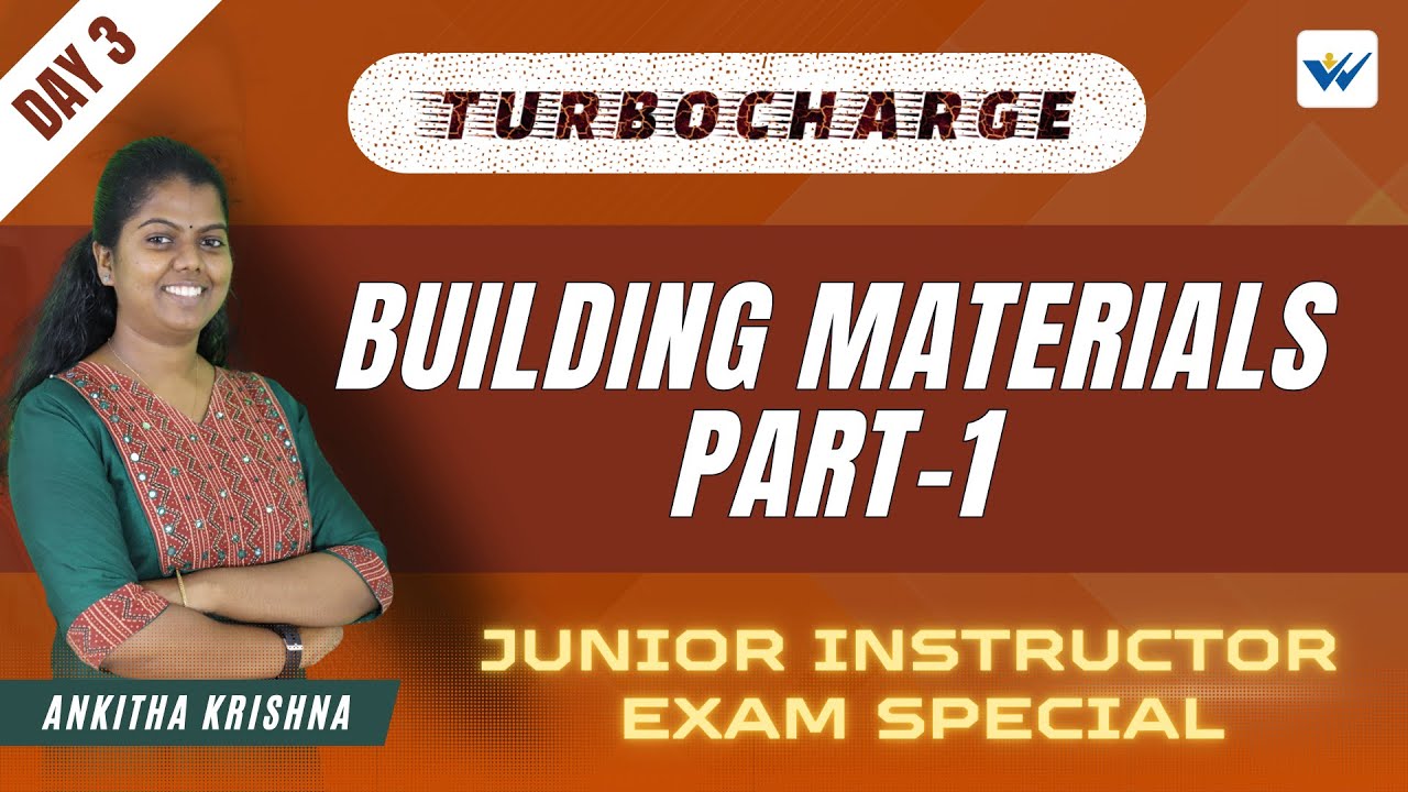 DAY 3 |  BUILDING MATERIALS PART 1 | JUNIOR INSTRUCTOR EXAM SPECIAL 🎯  | TURBOCHARGE 🚀