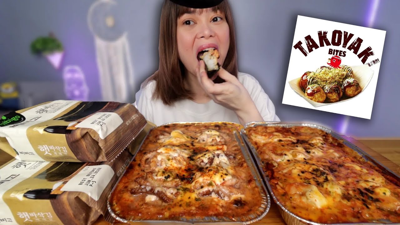 TAKOYAKI BAKED SUSHI MUKBANG
