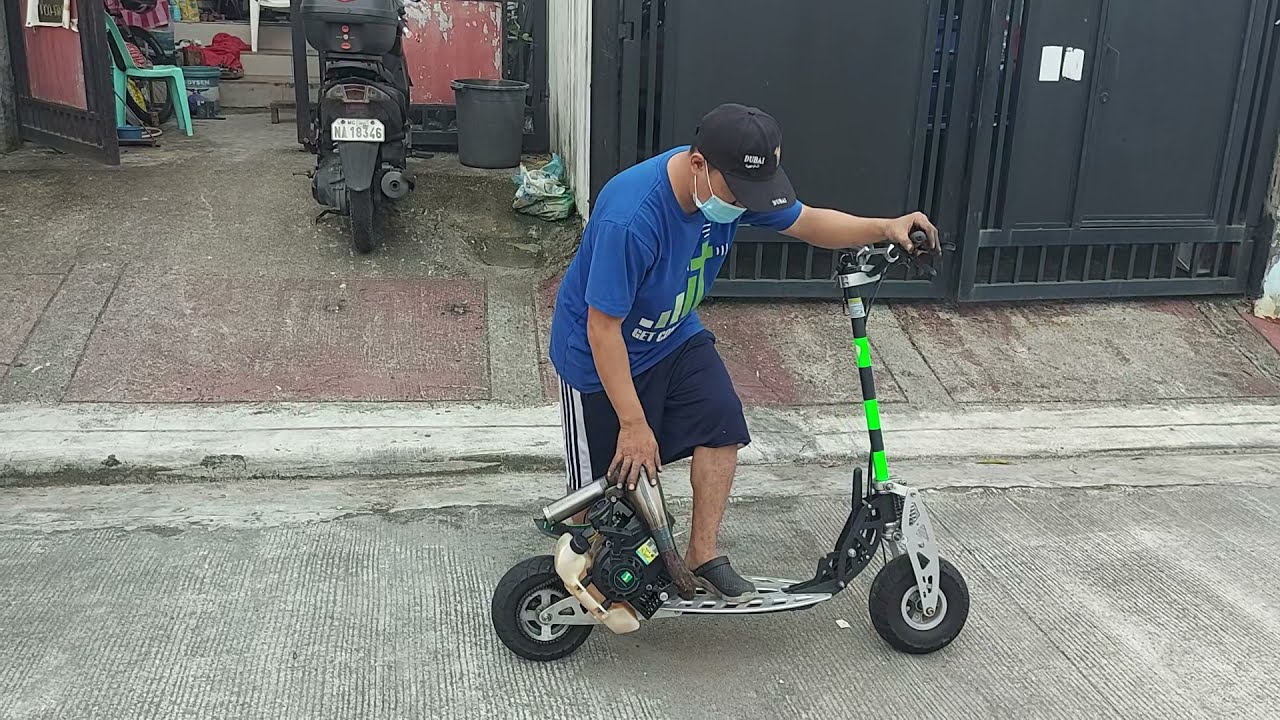 evo uberscoot powerboard test drive 71/63cc 2stroke