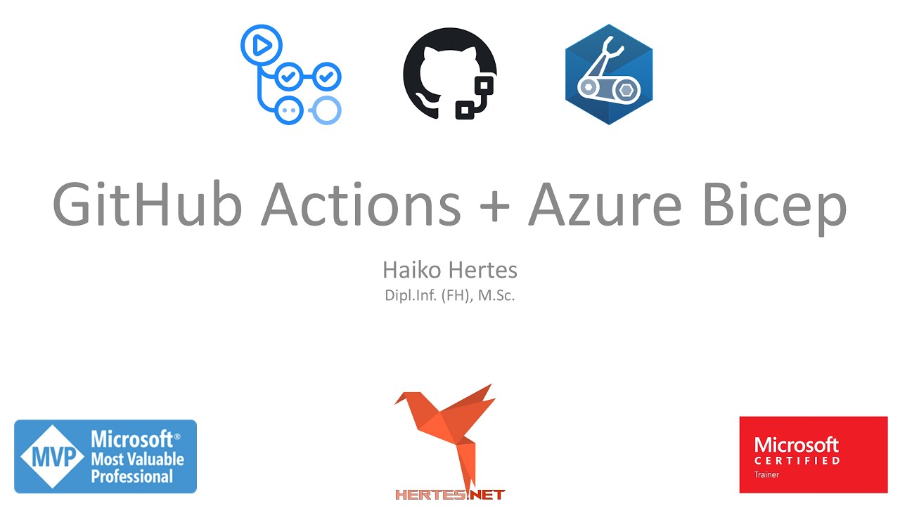 GitHub Actions für ein Bicep Deployment nach Microsoft Azure ☁️