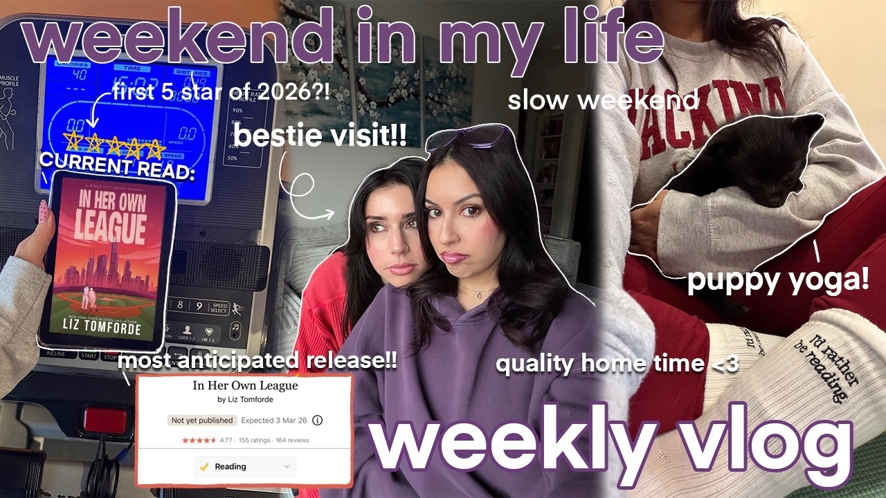 VLOG: weekend in my life 🧘🏻‍♀️🐶👯‍♀️ | bestie visit, puppy yoga, first 5 star of 2026?!