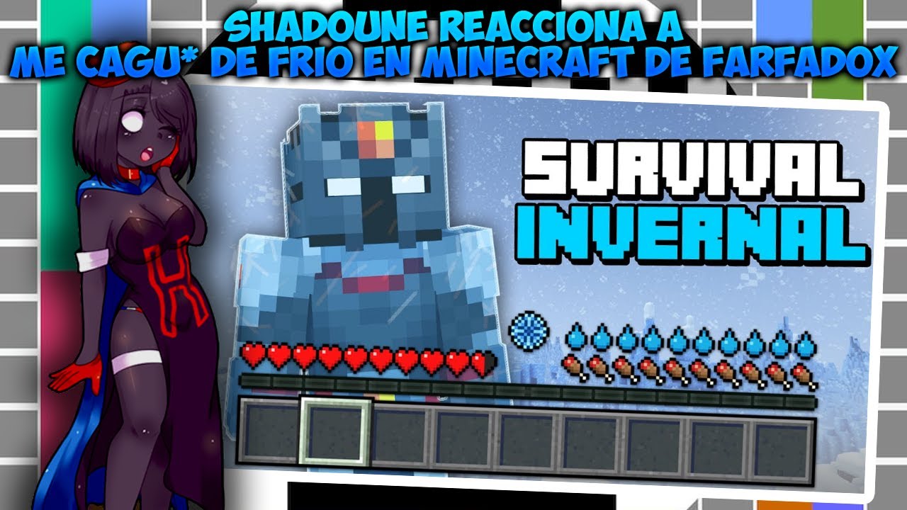 SHADOUNE reacciona a 🥶 ME CAGU* DE FRIÓ EN MINECRAFT 🥶 de Farfadox 🤯
