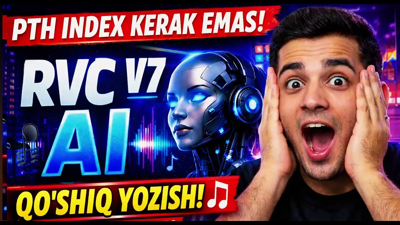 Suniy Intelektda Ovoz Yozish | RVC V7 AI Qo‘shiq Yozish (PTH INDEX KERAK EMAS)