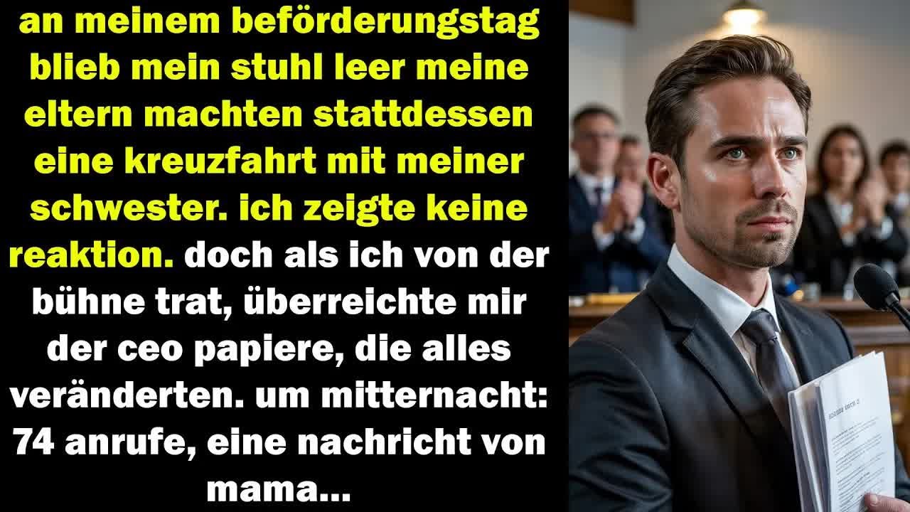meine eltern kamen nicht zu meiner beförderung  um mitternacht flehte mama plötzlich um ein gesp
