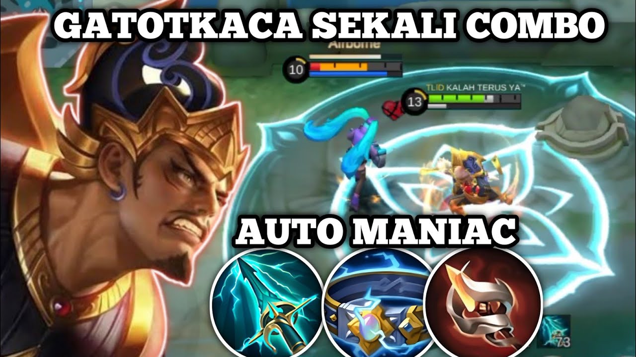 gatotkaca sekali combo auto maniac‼️gatotkaca best build 2025