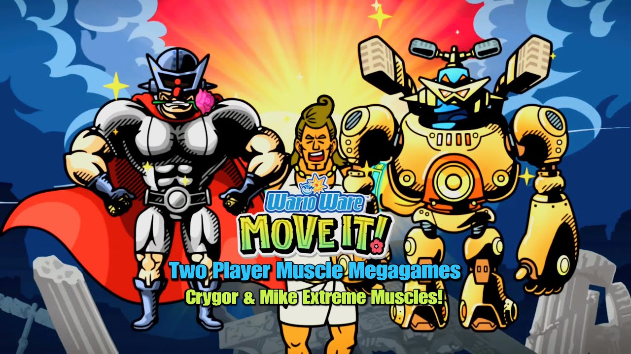 Warioware Move it! - Megagame Muscles Two Player, Crygor & Mike 