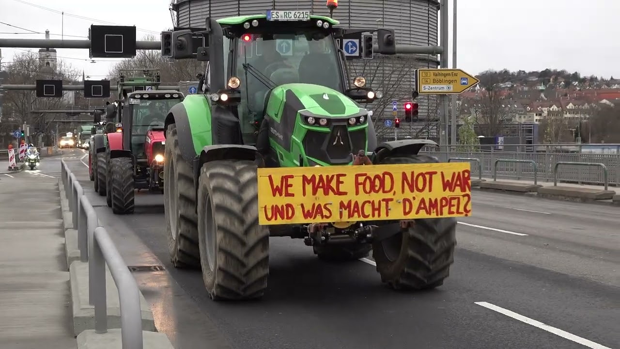 2000 Traktoren übernehmen Stuttgart (Trecker Demo Stuttgart) Teil 2/5